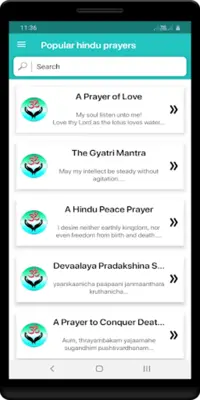 Popular hindu prayers android App screenshot 3